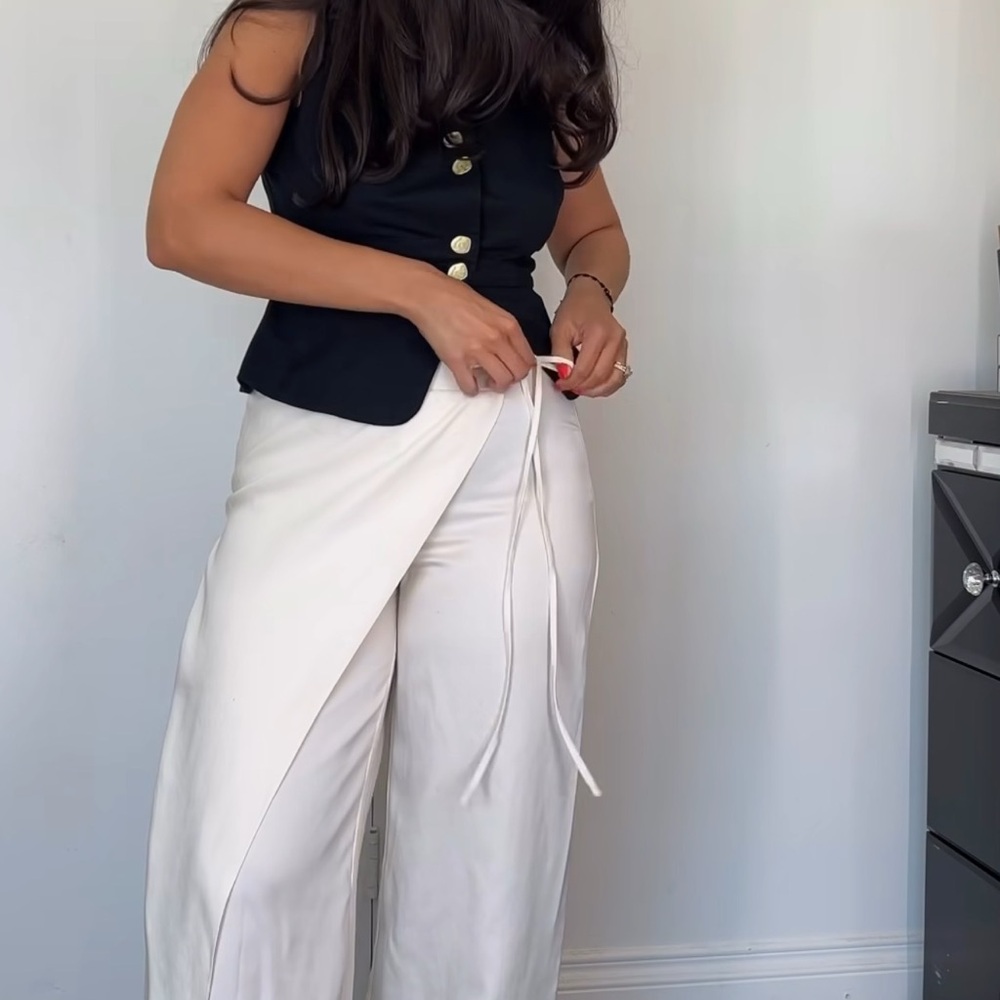 Target wide leg full sarong pants. Size Small